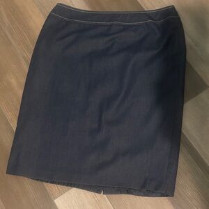 Kasper Dark Denim Lined Women's Pencil Skirt